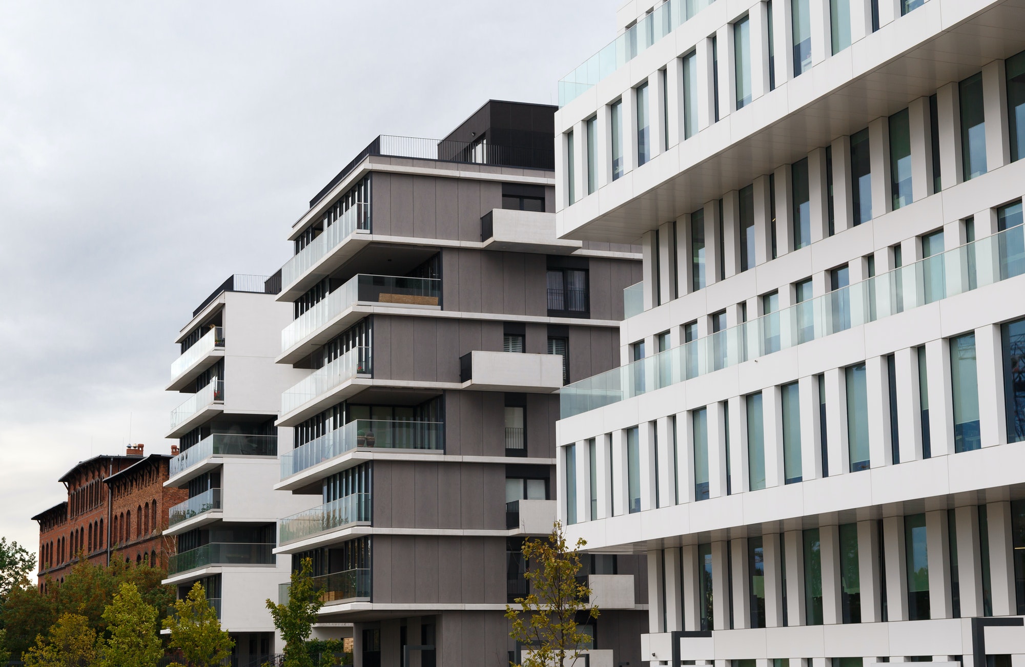 Modern luxury apartments buildings